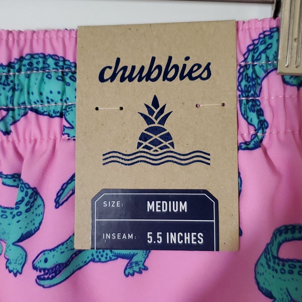 Chubbies The Glades 5.5" Classic Swim Trunks Alligator Print M NWT - Picture 2 of 10